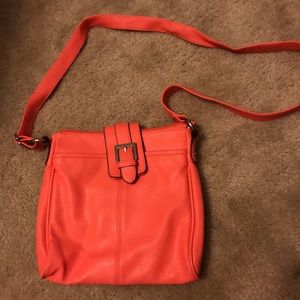 Coral cross body bag